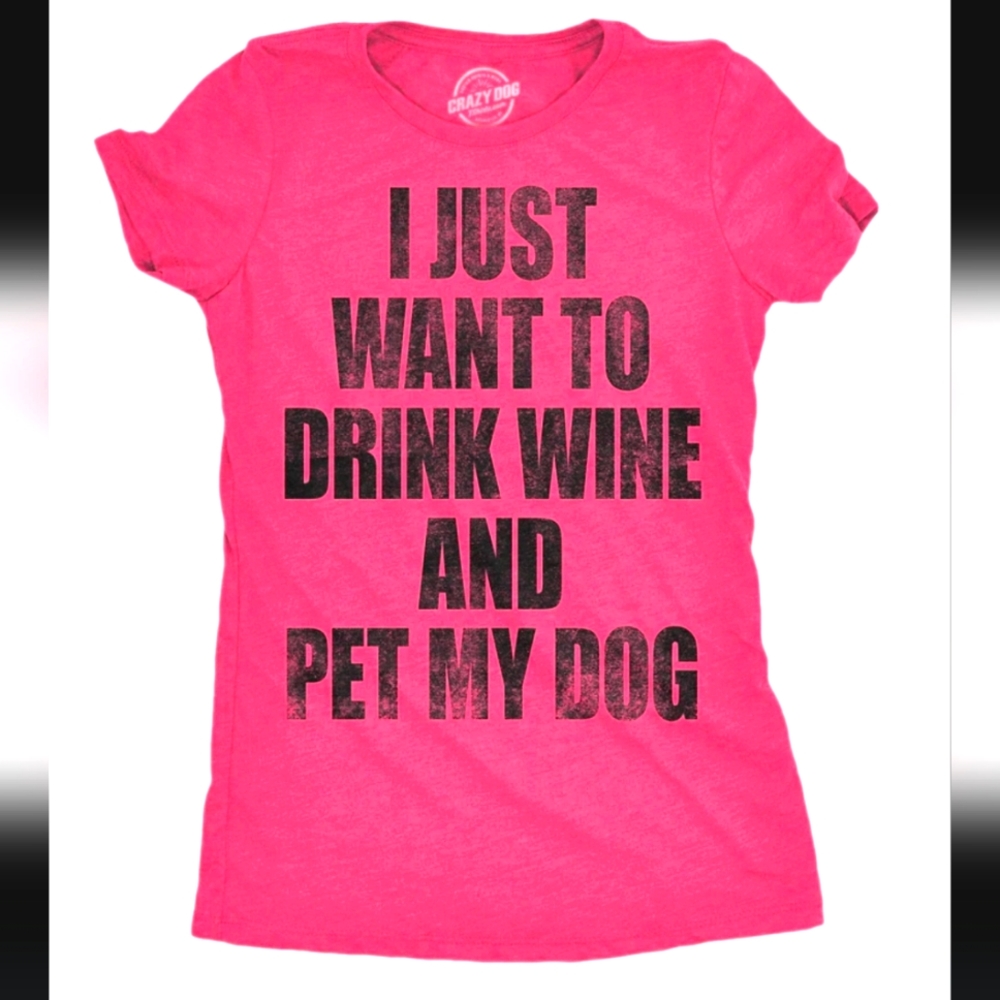 Adult Humor Shirt Size Small - Crazy Dog T-Shirts